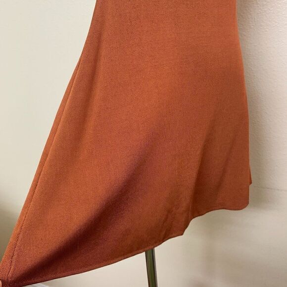 Cult Gaia Leslie Knit Mini Open Back Dress Large in Spice Brown $318 - Picture 5 of 10